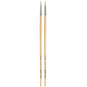 da Vinci TOP-ACRYL White Brush, Synthetic, Acrylic & Oil, Round, Series 7782, Size 6, Pack of 2 - 1 of 3