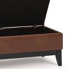 NicBex Ottoman with Storage and Tray Modern Design Ottoman Foot Rest with Safety Hinge for Bedroom, Living Room, Dark Brown - 3 of 4