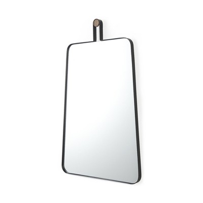 HomeRoots 36" Black Metal Framed Accent Mirror