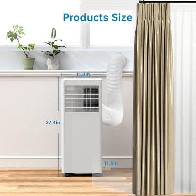 8000 BTU White Portable Air Conditioner with Remote Control
