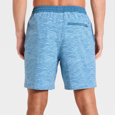 Мужские брюки Goodfellow & Co x Reyn Spooner Men's 7" Swim Trunks - Goodfellow & Co™ x Reyn Spooner Blue L — фото 2