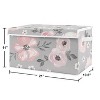Sweet Jojo Designs Girl Fabric Storage Toy Bin Watercolor Floral Grey and Pink - 3 of 4