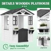 Wooden Kids Playhouse with Play Kitchen, Adventures Cottage for Backyard, Outdoor Toddler Playhouse - 2 of 4