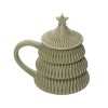 Transpac Dolomite 5.75 in. Green Christmas Sculpted Tree Mug with Lid - image 2 of 4