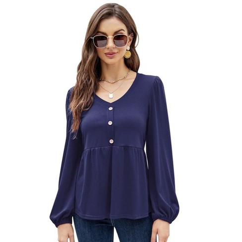 Bell sleeve peplum top clearance