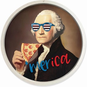 Creative Products Pizza George 20x20 Round Framed Print - 1 of 4