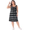 Agnes Orinda Women's Plus Size Tie Dye Sleeveless Beach Round Neck Casual Tank Sundresses - 3 of 4