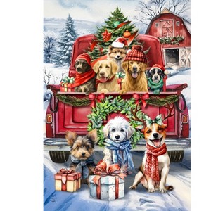 Briarwood Lane Christmas Garden Flag 12x18 For Outdoor Holiday Cheer Dogs For Christmas Garden Flag Flags For Outside - 1 of 4