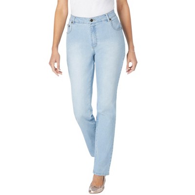 Woman Within Plus Size Straight-Leg Stretch Denim Jean