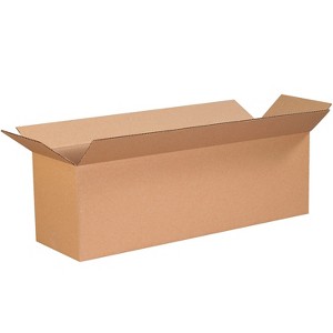 Box Partners Long Corrugated Boxes 28" x 10" x 10" Kraft 25/Bundle 281010 - 1 of 4