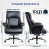 COLAMY Executive Big and Tall 500lbs PU Leather Office Chair - 2 of 4