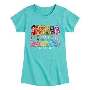 Girls' - Rainbow High - Character Group Fitted Short Sleeve Graphic T-Shirt - 1 of 4