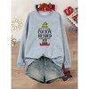 Plus Size Christmas Sweatshirts with Crew Neck Long Sleeve Funny Sayings Shirts Don't Be A Cotton Headed Ninny Muggins Graphic Pullover Tops - 2 of 4