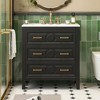 TiramisuBest 30'' Bathroom Vanity with Ceramic Sink Combo, Free Standing Single Vanity Set with 3 Drawers, Solid Wood Frame Bathroom Storage Cabinet - 4 of 4
