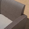 GDFStudio Karin Outdoor Polypropylene Wicker 3 Seater 67.7'' W Sofa with Cushions - 4 of 4
