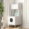 LOVMOR Litter Box Enclosure with Shelves and Doors Pet Crate Storage Cabinet - 3 of 4