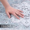 Acekool Vintage Floral Rug - Non Slip Low Pile Indoor Area Rug for Living Room, Bedroom & Dining Room - 4 of 4