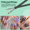 SAVILAND 6-Piece Double-End Nail Art Design Kit - Professional Dotting Tools & Painting Brushes for Gel Polish & French Manicure. - 4 of 4