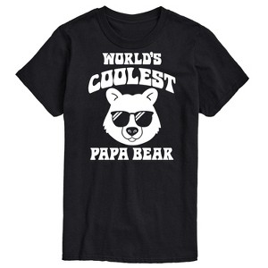 Men's - Instant Message - Worlds Coolest Papa Bear Short Sleeve Graphic T-Shirt - 1 of 4