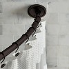 Dual Mount No Rust 50” to 72” Adjustable Curved Shower Curtain Rod - 3 of 4