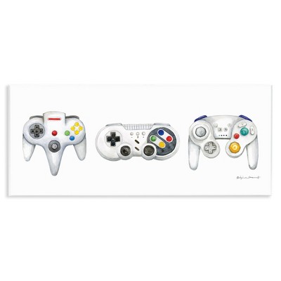 Stupell Industries Vintage Video Game Controllers, 17" x 7"