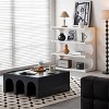 4-Tier Industrial Coffee Tables Organizer Shelves,Book Shelf & Coffee Table with Storage,Display Rack for Living Room Entryway-Baofuwish - 3 of 4