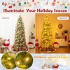 Tangkula 7.5/6 FT Artificial Christmas Tree Pre-Lit Hinged Xmas Tree w/ 820/580 Flocked Frosted Tips - 4 of 4