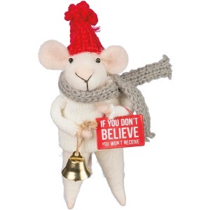 Primitives by Kathy Don't Believe Sign Mouse Critter - 1 of 1