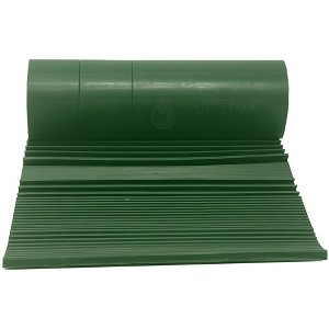 Sluice box matting with riffles; gold sluice mat for sluice box; gold prospecting supplies, green color with multiple rib patterns - 1 of 4
