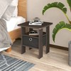 HOMLUX Set of 2 End Table Nightstand with Bin Drawer, Multiple Color Options - 4 of 4