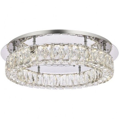 Elegant Lighting Monroe 1 - Light Flush Mount in  Chrome