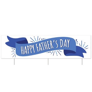Beistle Plastic Jumbo Happy Father's Day Yard Sign, 11.75" x 3' 11", (1/Pkg) Multicolored - 1 of 4