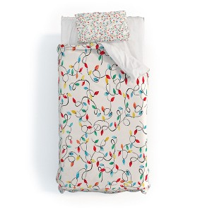 Ninola Design Christmas lights Duvet Cover + Pillow Sham(s) - Deny Designs - 1 of 4