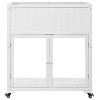 Wooden Raised Garden Bed with Wheels, Elevated Garden Planter Box, Standing Growing Bed for Flowers Vegetables, Garden Greenhouse for Backyard - 3 of 4