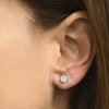 Pompeii3 1ct Natural Round Cut Diamond Studs 14K White Gold - 3 of 4