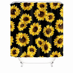Sunflower Shower Curtains for Bathroom Waterproof Fabric Bath Curtain Durable Soft Stylish Bathroom Decor 72x72 Inch - 1 of 1