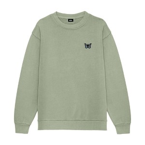 Dalix Butterfly Embroidery Relaxed Crewneck Sweatshirt Soft Fleece Fit Lounge Womens - 1 of 4