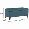 CAVINAS Polyester Fabric Storage Ottoman Bench with Tufted Top,Upholstered Storage Ottoman,Storage Bench for Living Room,Bedroom - 3 of 4