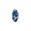 Black Bow Jewelry Blue Rose Glitter Overlay Murano & Sterling Silver Bead Charm, 13mm - 2 of 4