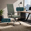 LeisureMod Benmar Modern High Back Leather Office Chair with Adjustable Height, Swivel Base, Ergonomic Design for Home Office, Study, or Workspace - 3 of 4