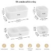 LunaLulinlk Food Storage Containers 6 Pack, Plastic Lunch Boxes with Lids, Reusable Bento Boxes - 3 of 4