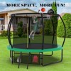Aukfa 10FT Pumpkin Shape Trampoline with Enclosure Net,  Basketball Hoop, Storage Bag & Stability Bar for Backyard - 3 of 4