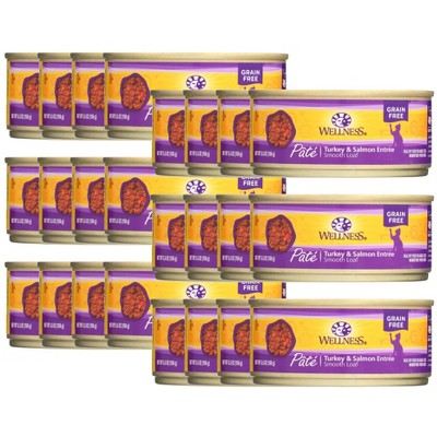 Wellness Turkey and Salmon Entree Grain Free Wet Cat Food - Case of 24/5.5 oz