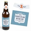 Big Dot of Happiness Cheers to You, Dad - Decorations for Men - 6 Beer Bottle Label Stickers and 1 Carrier - 3 of 4