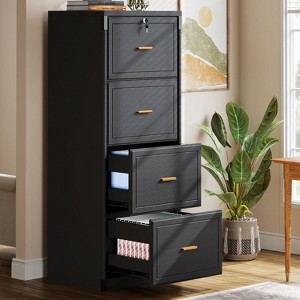 Tribesigns 4-Drawer File Cabinet with Lock, Vertical Filing Cabinet with Key for Home Office - 1 of 4