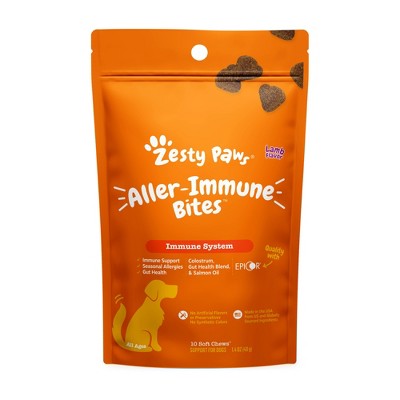 Photo 1 of [2 Pack] Zesty Paws Aller-Immune Bites Soft Chews for Dogs - Lamb - 10ct