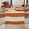 Saro Lifestyle Cozy Cottage Plaid Table Runner, Orange, 16"x72" - 3 of 3