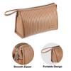 Unique Bargains PU Leather Makeup Bag Large Makeup Bag Make Up Brush Organizer Bag Toiletry Bag for Women 1 Pcs - 3 of 4