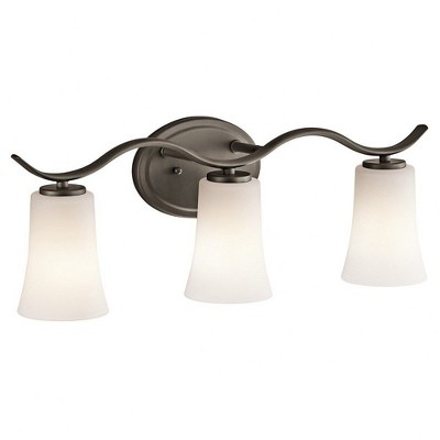23" Distressed Bronze Transitional 3-Light Wall Sconce