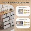 FONTOI Multi-Drawer Multicolored Dresser Fabric Storage Tower for Bedroom Hallway Nursery Closet, Tall Chest Organizer Unit, Easy Pull Handle - 3 of 4